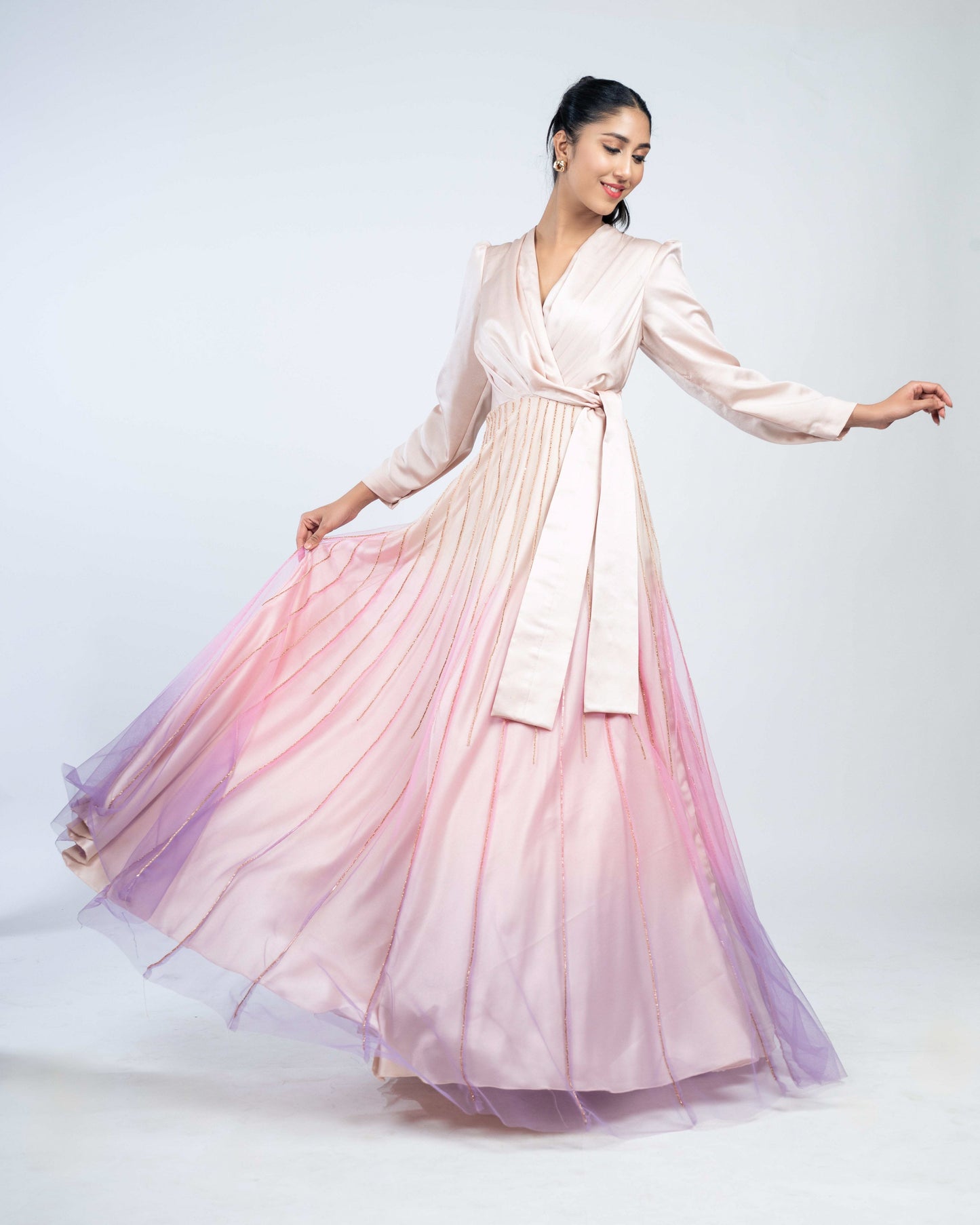 Ombre net gown