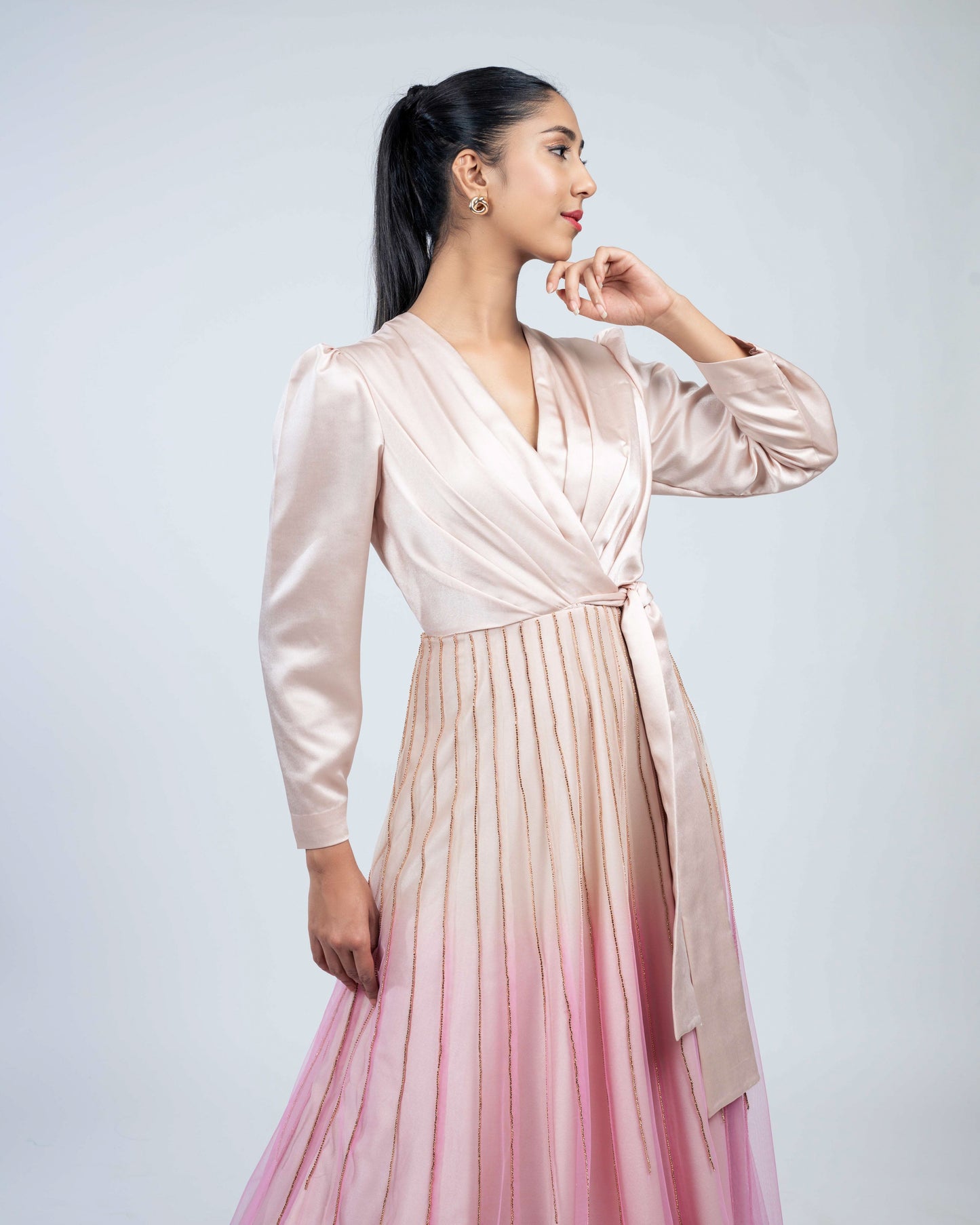 Ombre net gown