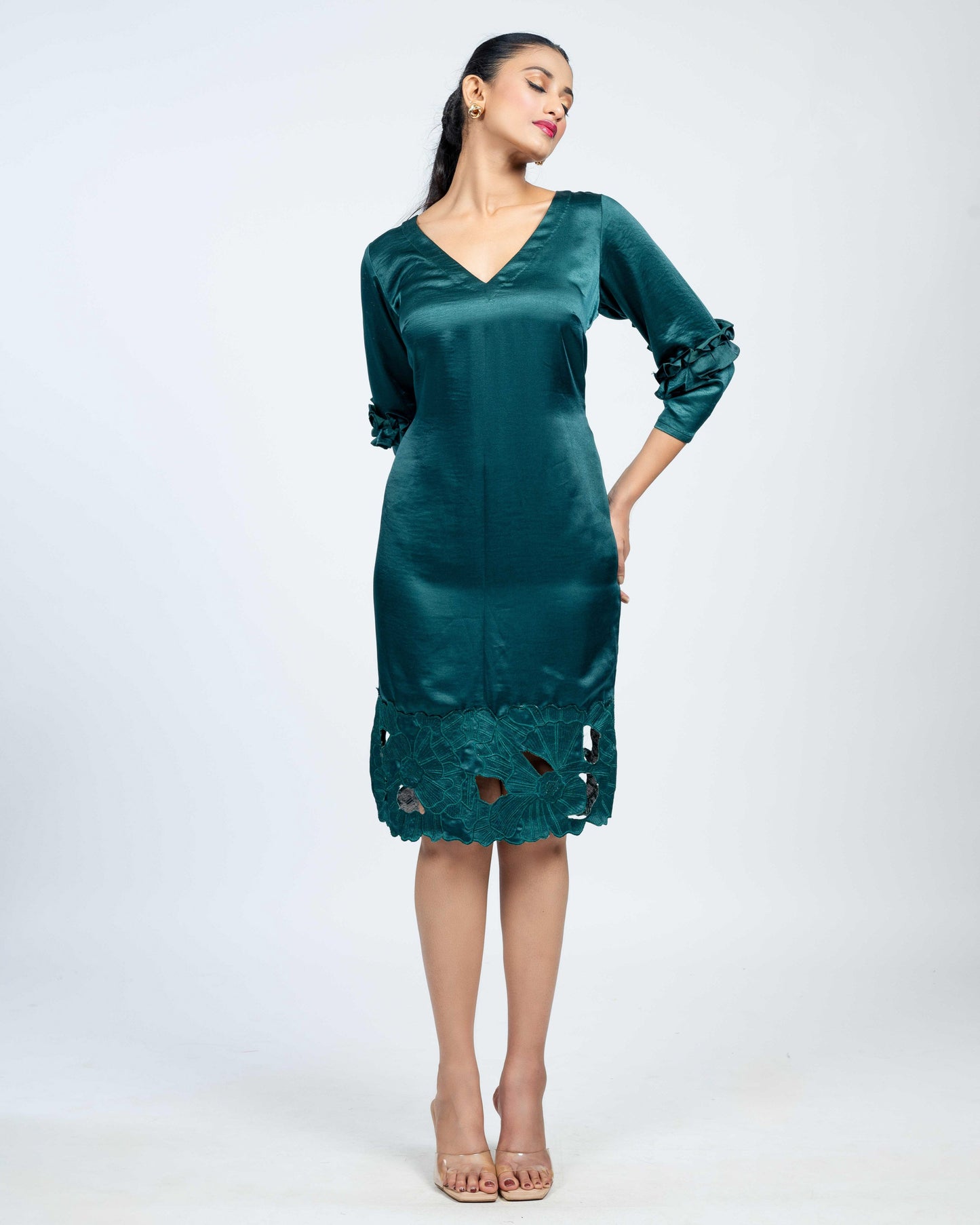 Floral Cutout shift dress