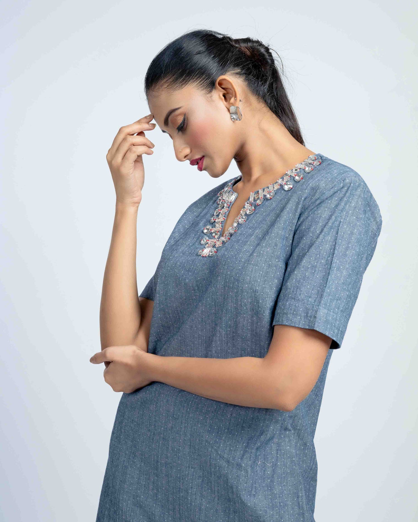 Denim boxy dress