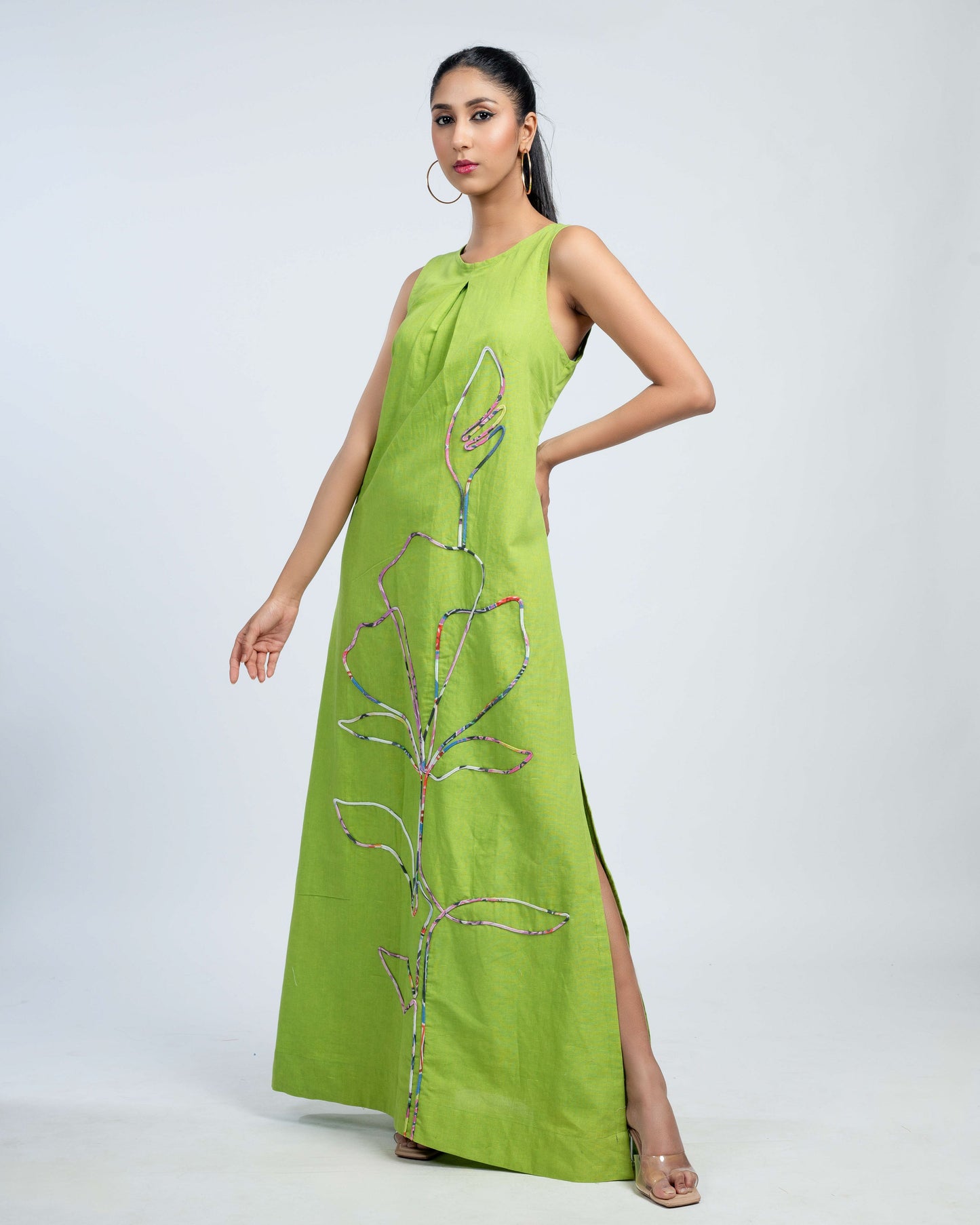 Pure linen maxi dress