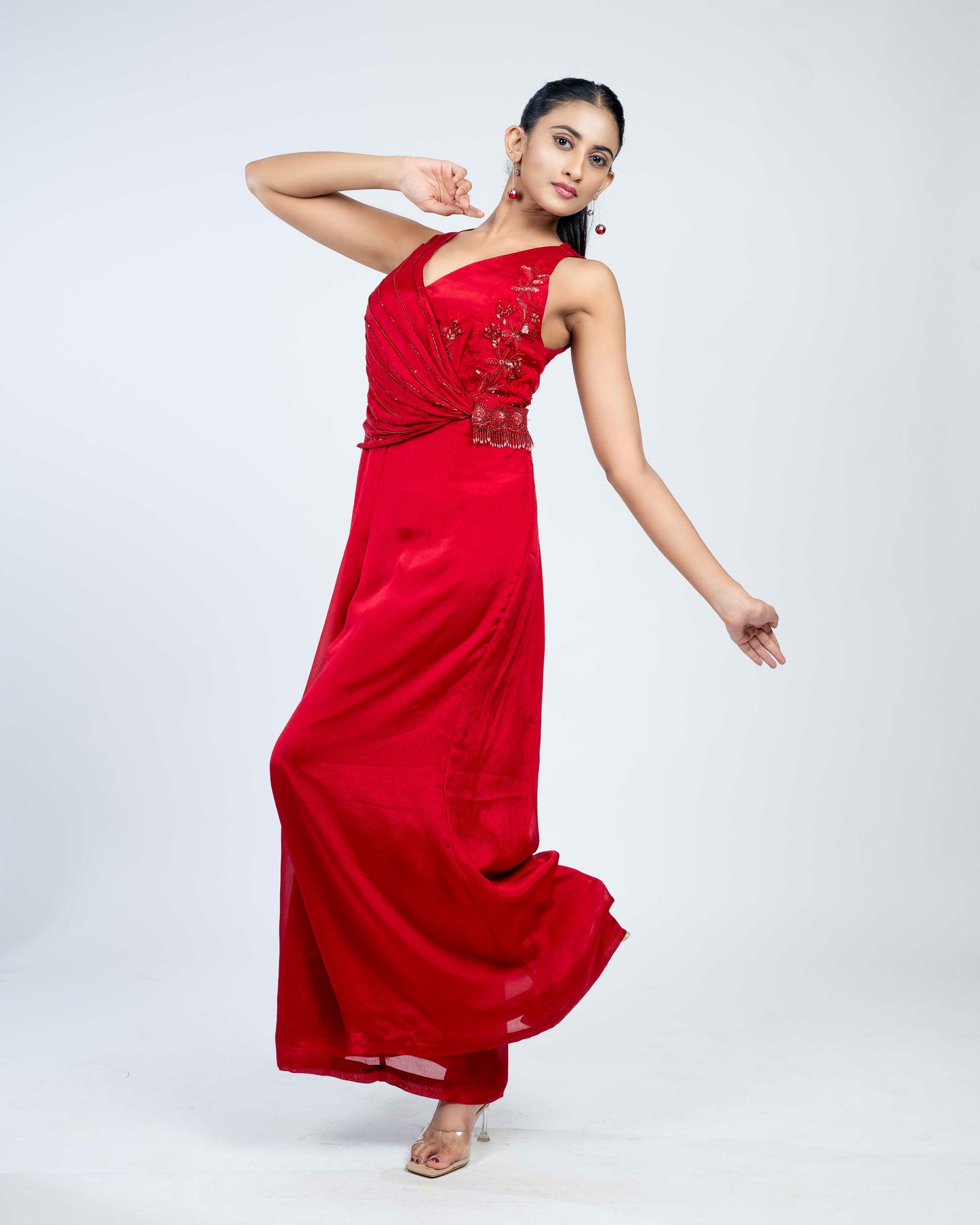 Crinkled crepe jumpsuit