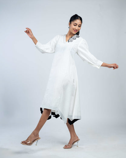 Linen assymetric dress