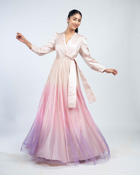 Ombre net gown