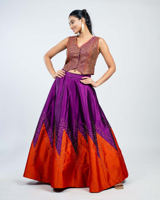 Waist coat with skirt set