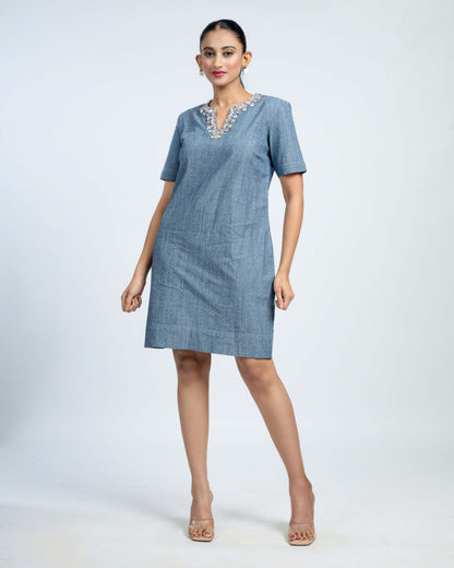 Denim boxy dress