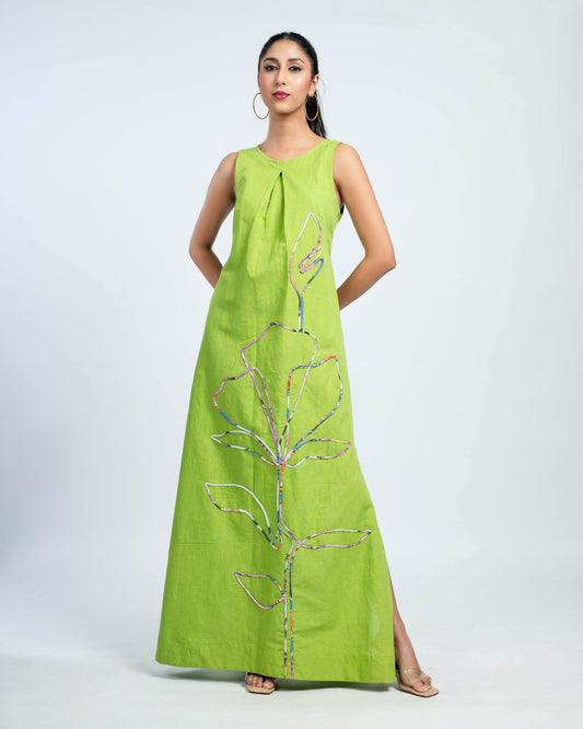 Pure linen maxi dress